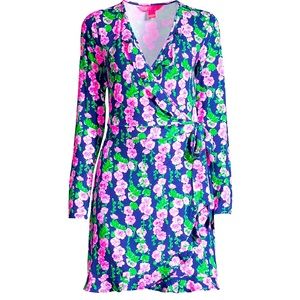 NWT Lilly Pulitzer Mirelle Romper Oyster Bay Navy De Vine, Size S